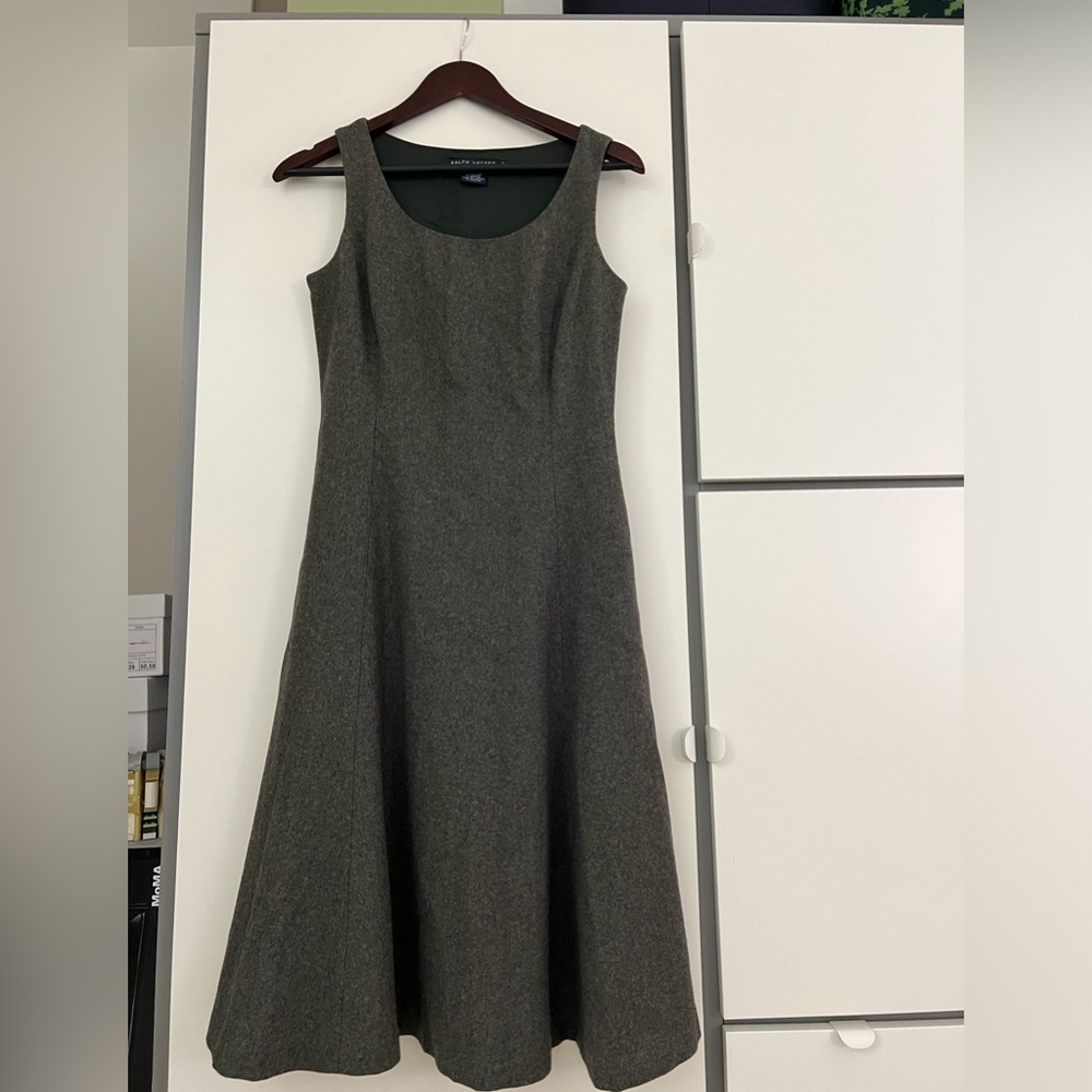 Ralph Lauren Blue Label Charcoal Midi Dress